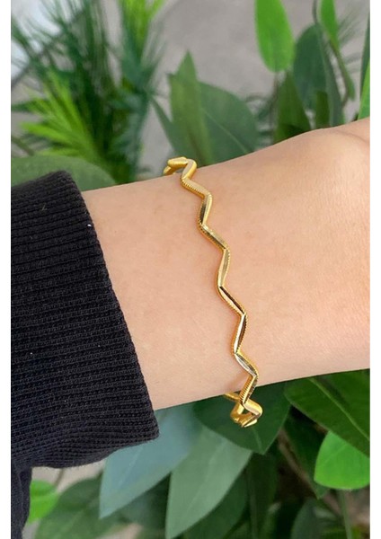 Zizzag Form Dold Kaplama Bilezik