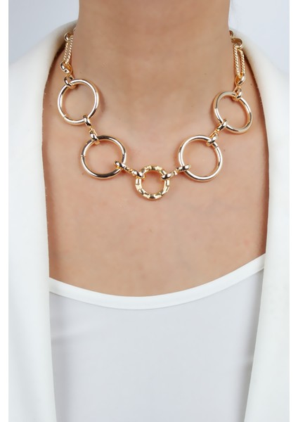 Halka Tasarım Gold Renk Kolye fiyatları