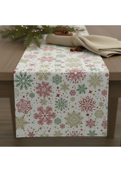 1 Adet Runner, Yılbaşı Temalı Runner,yıkanabilir Runner 40X140 cm