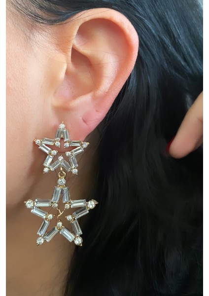 Yıldız Kristal Küpe