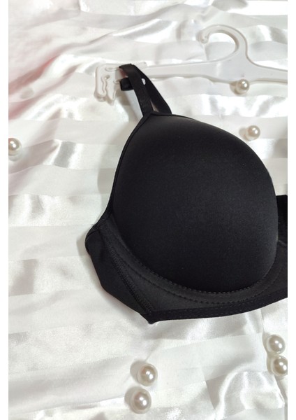 Siyah Beyaz Üçgen Kap Balenli Push Up Desteksiz Çıkmaz Askılı Ayarlanabilir Askılı Sütyen fırsatları