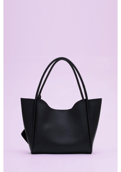 Kadın Günlük Cüzdanlı ve Makyaj Çantalı Suni Deri Omuz Çantası modelleri