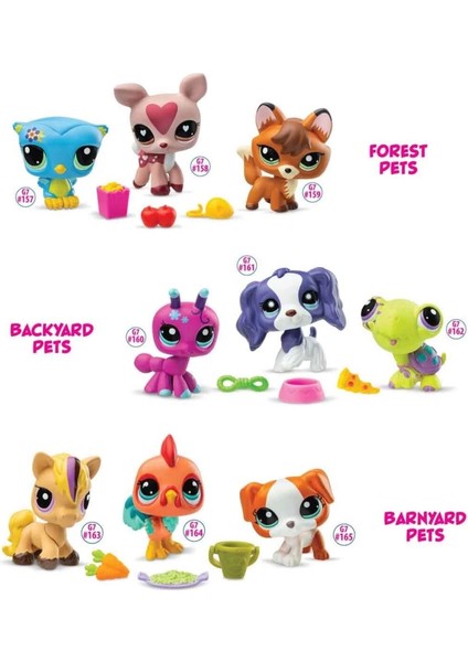 Bfs 6469 Sun-Littlest Pet Shop Minişler 3’lü Figür Seti