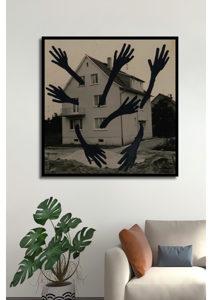 Korkunç Eller Ev Baskısı Yağlı Boya Görünümlü Soyut Sanat Tablosu Dikdörtgen Tablo fiyatları