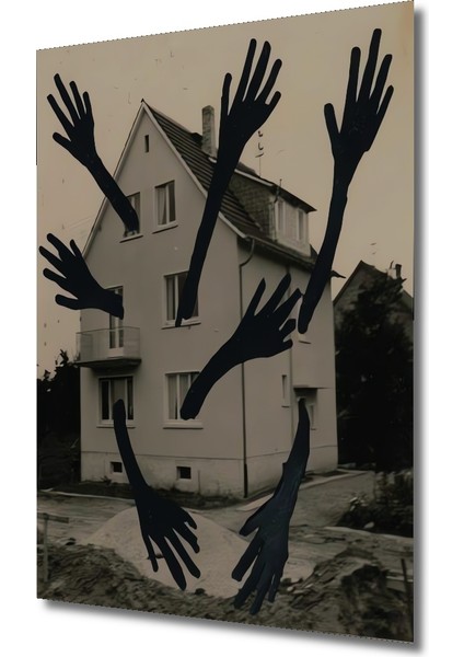 Korkunç Eller Ev Baskısı Yağlı Boya Görünümlü Soyut Sanat Tablosu Dikdörtgen Tablo modelleri