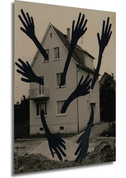 Korkunç Eller Ev Baskısı Yağlı Boya Görünümlü Soyut Sanat Tablosu Dikdörtgen Tablo fırsatları