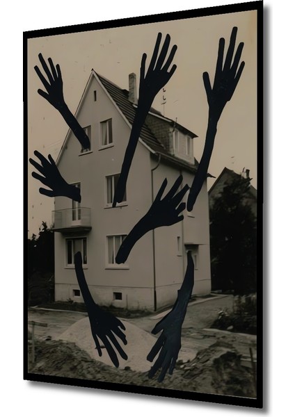 Korkunç Eller Ev Baskısı Yağlı Boya Görünümlü Soyut Sanat Tablosu Dikdörtgen Tablo indirimleri