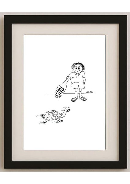 Winfried Besslich 29X21CM Orijinal Karikatür Tablo