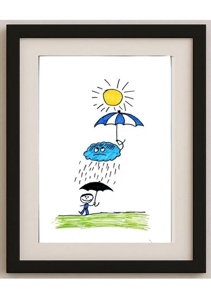 Strizhov Egor 29X21CM Orijinal Karikatür Tablo