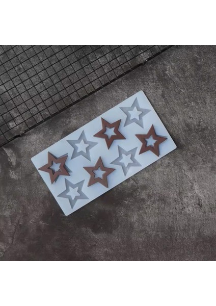 Silikon Içi Boş Yıldız Çikolata ve Şeker Kalıbı 8 Li indirimleri