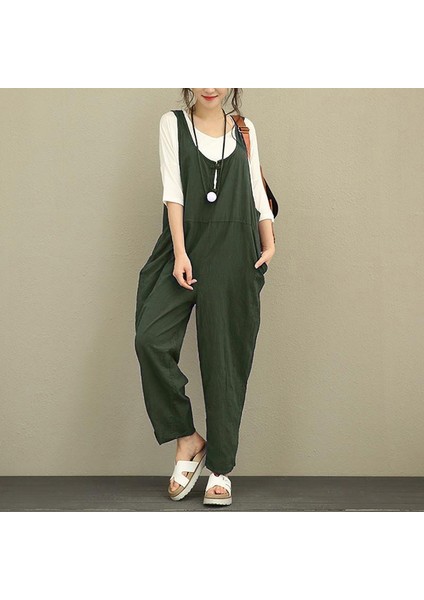 Keten Günlük Yazlık Kalın Askılı Salopet Kadın Tulum fiyatları