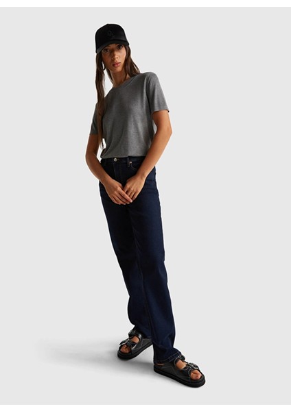 Bisiklet Yaka Normal Antrasit Melanj Kadın Kazak 1ZRED10BK