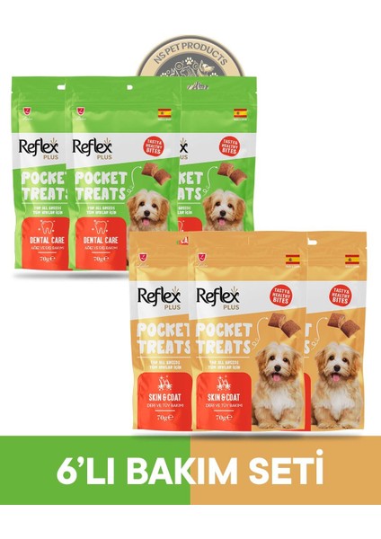 Pocket Treats 6'lı Köpek Ödül Maması Bakım Set 6X70GR