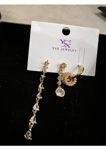 Çelik Altın Kaplama Çoklu Küpe fiyatları