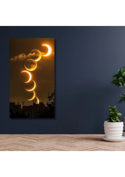 Hd Digital Baskı Ay Işığı Bulut Ay Geçişleri Kanvas Tablo Duvar