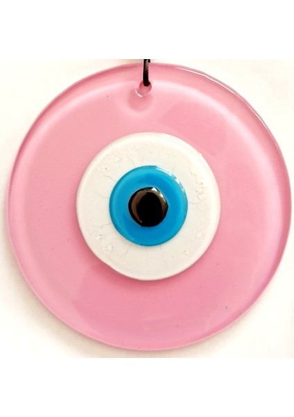 Pembe Renk Cam Nazar Boncuklu El Yapımı Özel Tasarım Duvar Süsü Hediyelik Eşya fiyatları