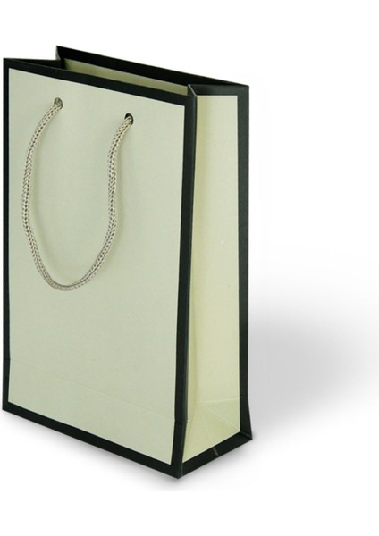 26X40X8 Karton Çanta Mat Vanilya 10'lu