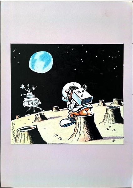 Sasha Dimitrijevic 29X21CM Orijinal Karikatür Tablo modelleri