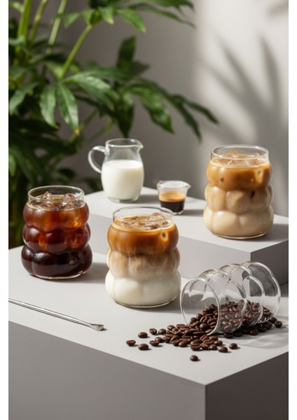 Üzüm Desenli Soğuk Kahve Bardağı Meşrubat Bardağı Casapetra