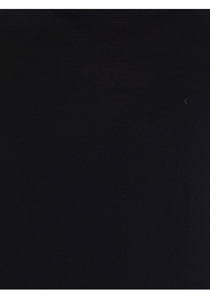 Erkek Siyah Slim Fit %100 Yün Bisiklet Yaka Basic Triko Kazak 50259680-VR046