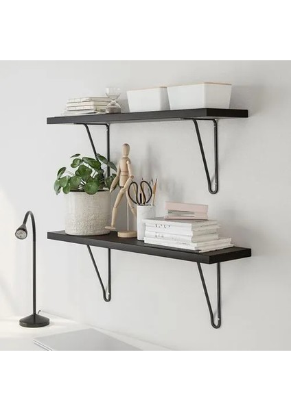 Bergshult/forlaggare Duvar Rafı Venge Siyah 80 x 20 cm modelleri