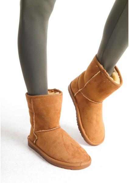 Camılıa Bağcıksız Düz Taban Içi Kürklü Süet Kadın Bot Tt Taba fiyatları