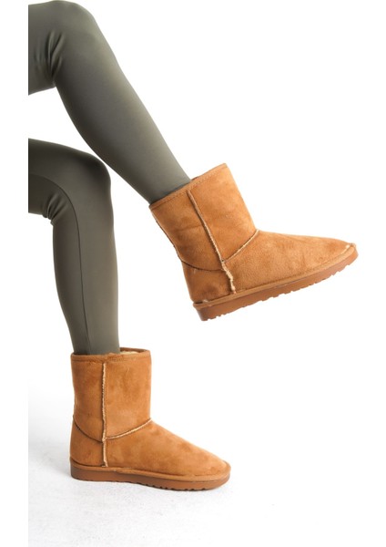 Camılıa Bağcıksız Düz Taban Içi Kürklü Süet Kadın Bot Tt Taba fırsatları