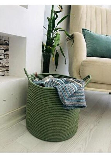 Hasır Sepet Oyuncak Sepeti Çok Amaçlı Düzenleyici Saksılık 25 x 25 Haki modelleri