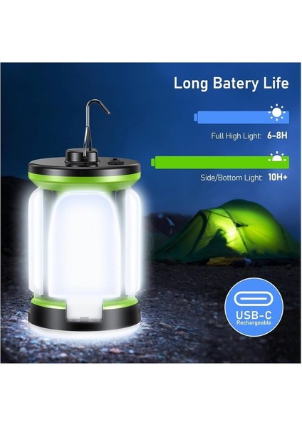 Blukar Şarj Edilebilir Kamp Feneri, Kamp Işıkları Lambası - 7 Işık Modu 60 LED Ultra Parlak LED Çadır Lambası 10+ Saat Pil Ömrü Dış Mekan, Acil Durum, Balık Tutma, Yürüyüş Vb. Için