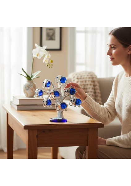 Feng Shui Nazar Boncuğu Ağacı Servet Çakra Şans Ağacı Biblo 20CM Ev Ofis Yeni Yıl Hediyesi Fil Model fiyatları