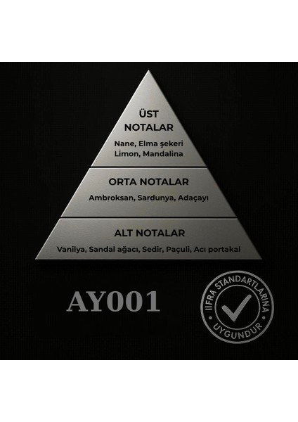 AY001 Extrait 100 ml Erkek Parfüm _nane, Yeşil Elma, Limon, Tonka Fasulyesi, Amber, Vanilya, Meşe Yosunu Içerir., modelleri