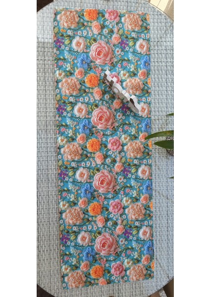 3D Incili Çiçek Desenli Runner modelleri