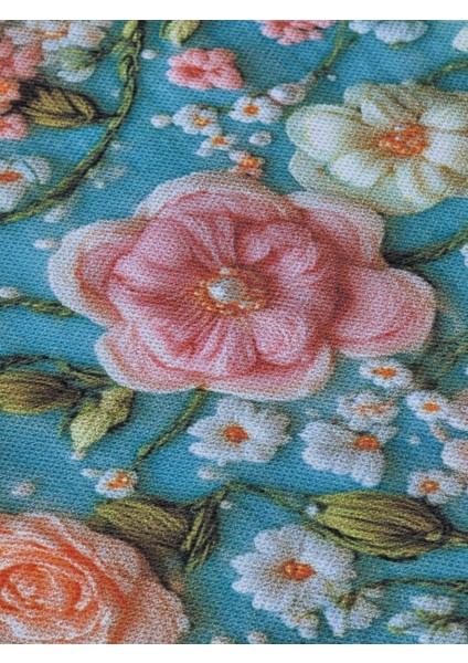 3D Incili Çiçek Desenli Runner indirimleri