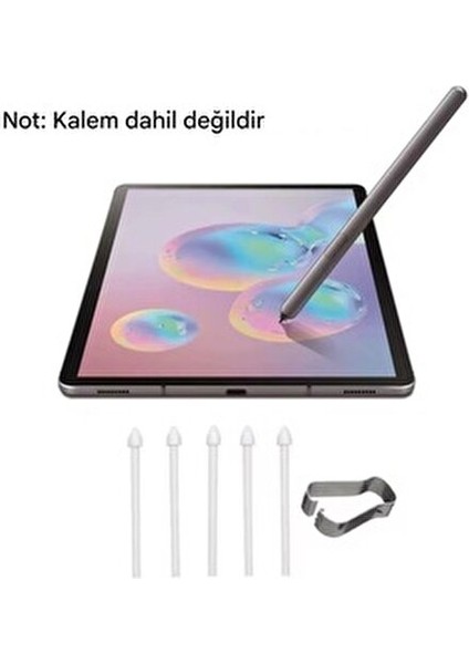 Samsung Galaxy TABS10/S10 FE/S10ULTRA/S10PLUS Yedek Kalem Ucu 5 Tane(Ekranı Kirletmez) S Pen Uyumlu