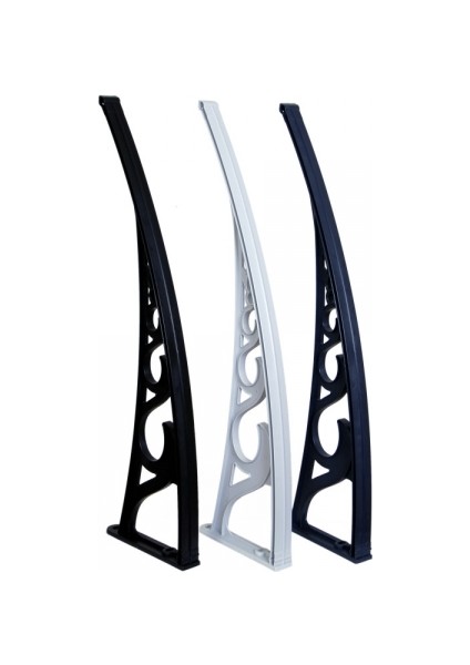 Pratik Sundurma Kapı Pencere Üstü 100X480 cm Siyah 6 mm Levhalı