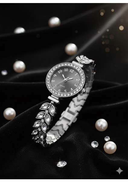 Gümüş Taşlı Kasa Minimal Kol Saati