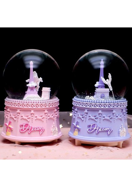 Paris Temal Orta Boy Işıklı Müzikli Kar Küresi fırsatları