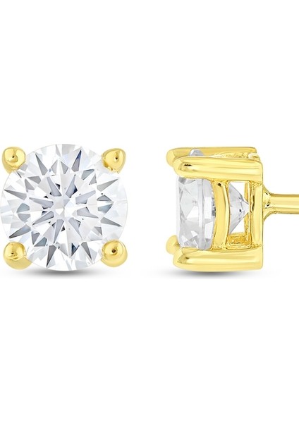 Altın Tektaş Küpe - 14K fiyatları