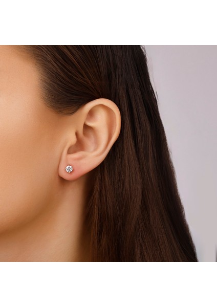 Altın Tektaş Küpe - 14K modelleri