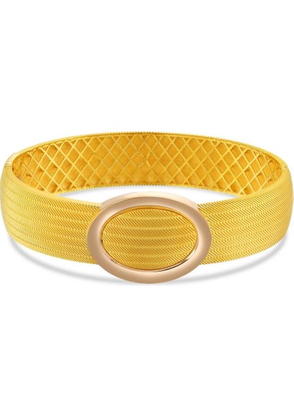 Altın Tasarım Kelepçe Bilezik - 14K