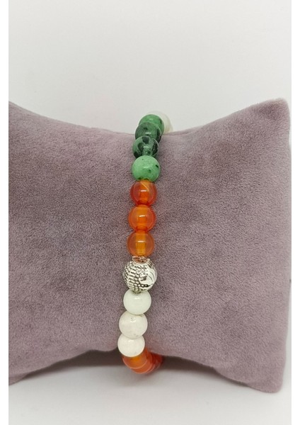 Doğal Taşlı (Ay, Akik, Yeşim) Çakra Bileklik modelleri