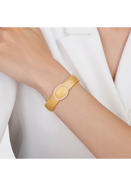 Altın Tasarım Kelepçe Bilezik - 14K modelleri