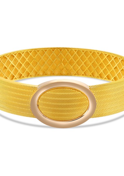 Altın Tasarım Kelepçe Bilezik - 14K indirimleri