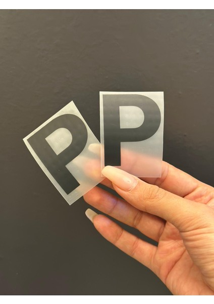 2 Li Ütü Ie Yapışan P Harfi Arma Transfer Baskı 5x5 cm