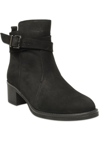 D25KB-1670 Günlük Topuklu Siyah Kadın Bot