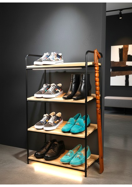 Kısrak Model Ceviz Ahşap El Oyması Ayakkabı Çekeceği 75 cm