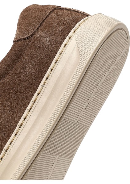 Kadın Kahverengi Bağcıklı Süet Deri Sneaker 25AFD500610