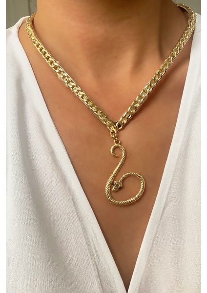 Yılan Uçlu Özel Tasarım Kolye