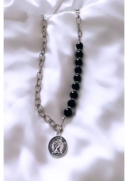 Kontras Renk Madalyon Kolye fiyatları