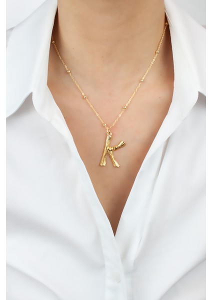 Ince Zincir Harf Kolye K Harfi fiyatları